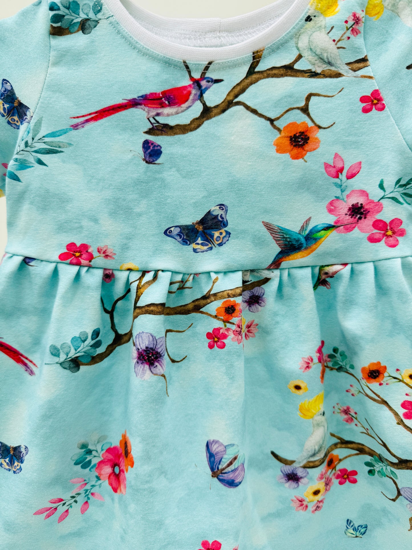 Exotic Bird & Butterfly Organic Jersey Dress