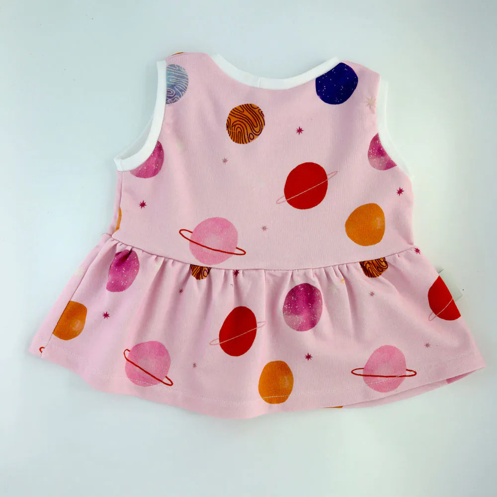 Solar Planet Pink Peplum Top