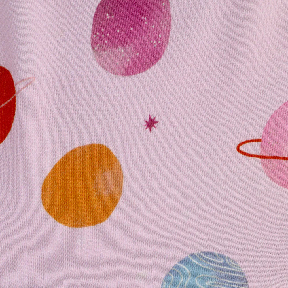Solar Planet Pink Peplum Top