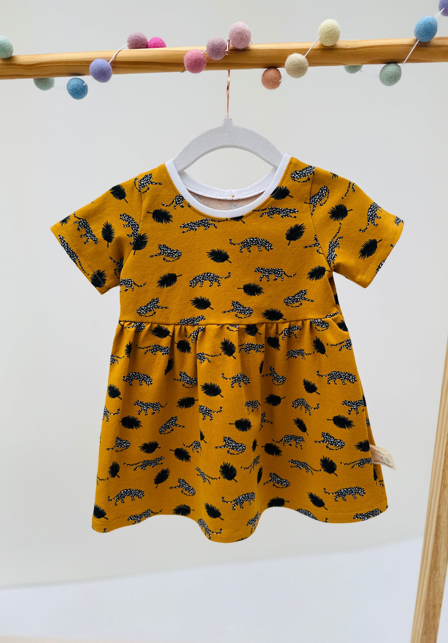 Cheetah & Feather Jersey Dress