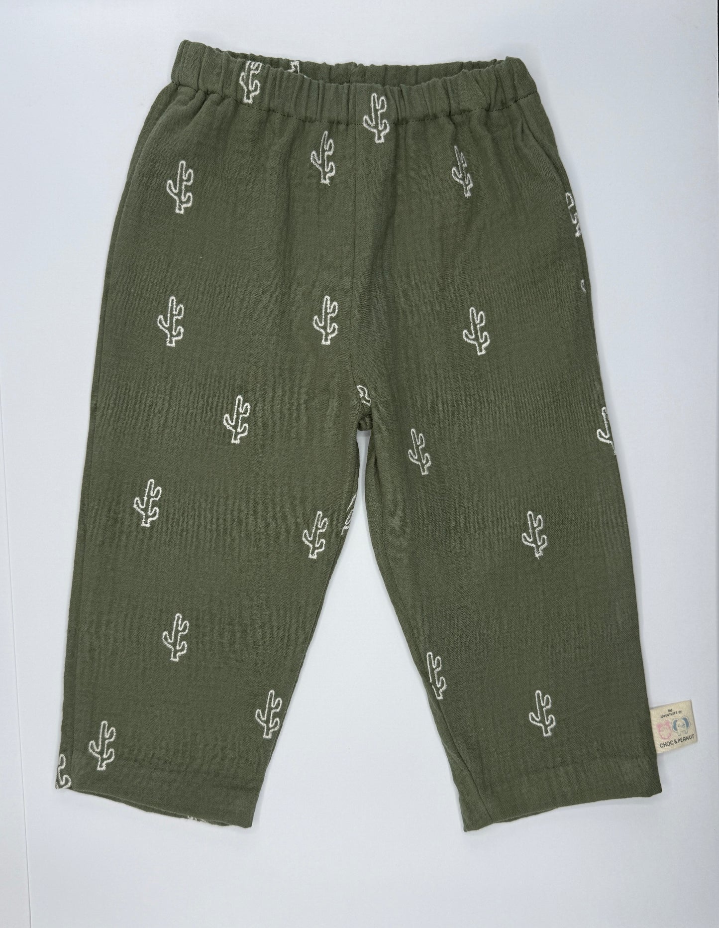 100% Cotton Muslin Kids Cactus Trousers