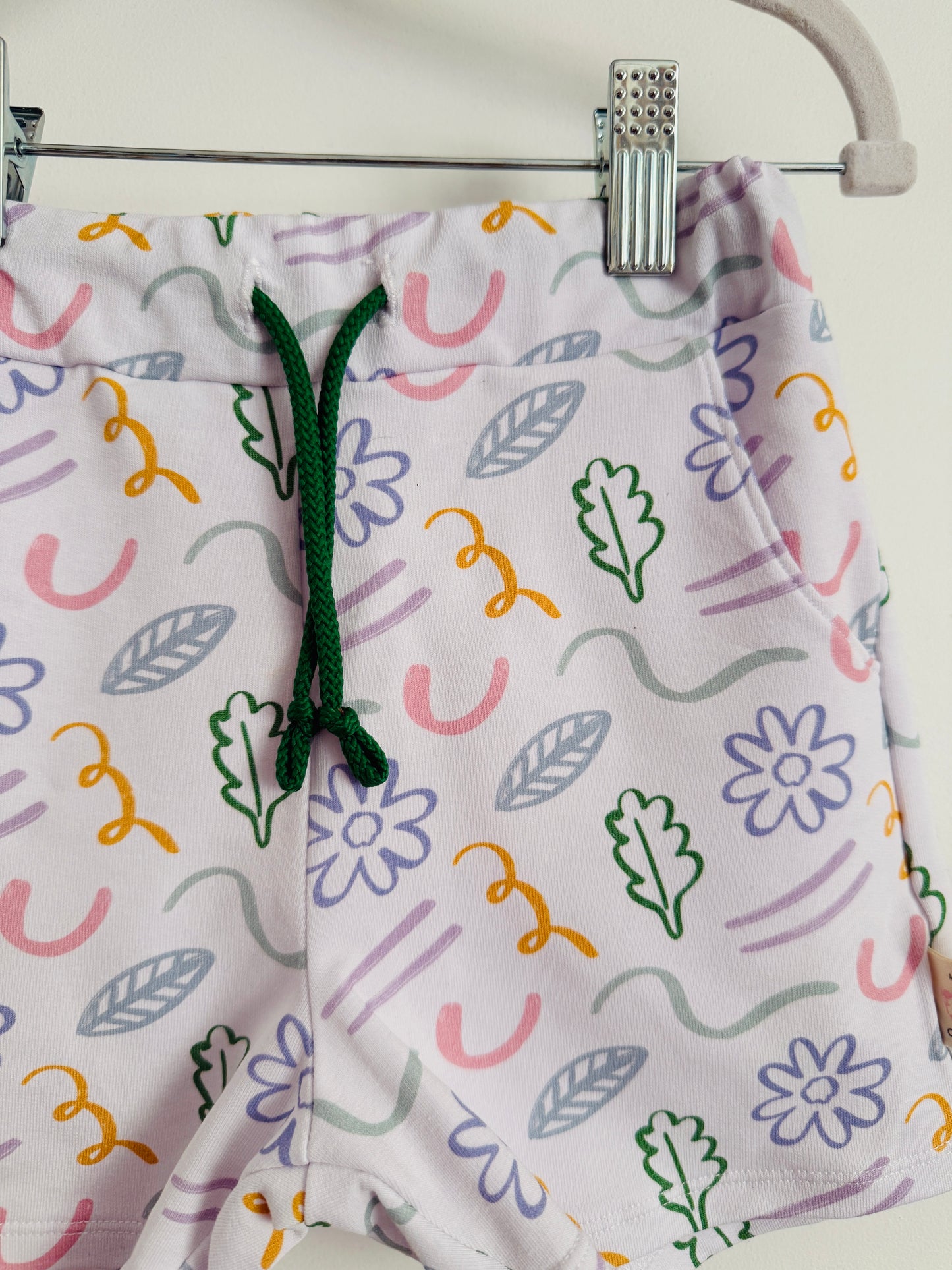 C&P Floral Squiggle Organic Jersey Shorts