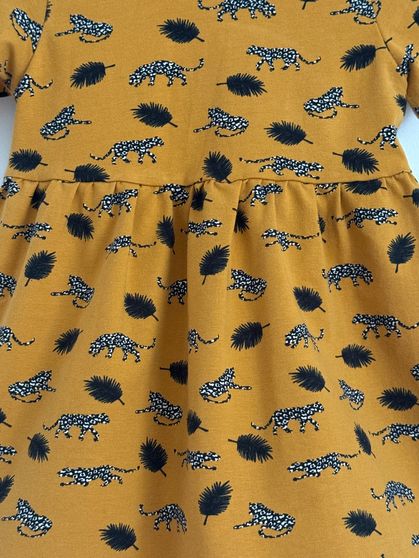 Organic Cheetah & Feather Jersey Dress