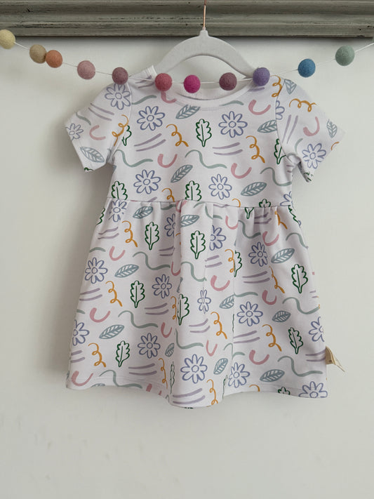 Exclusive Floral print childrens stretchy dress