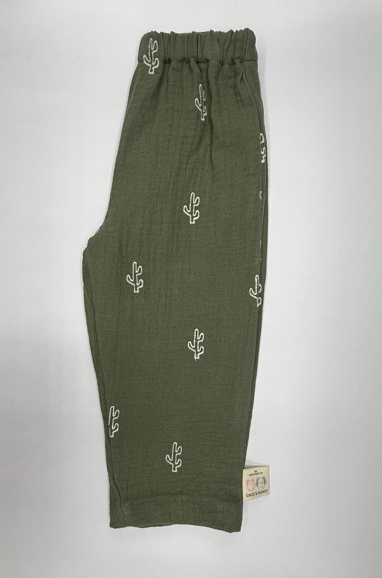 100% Cotton Muslin Kids Cactus Trousers