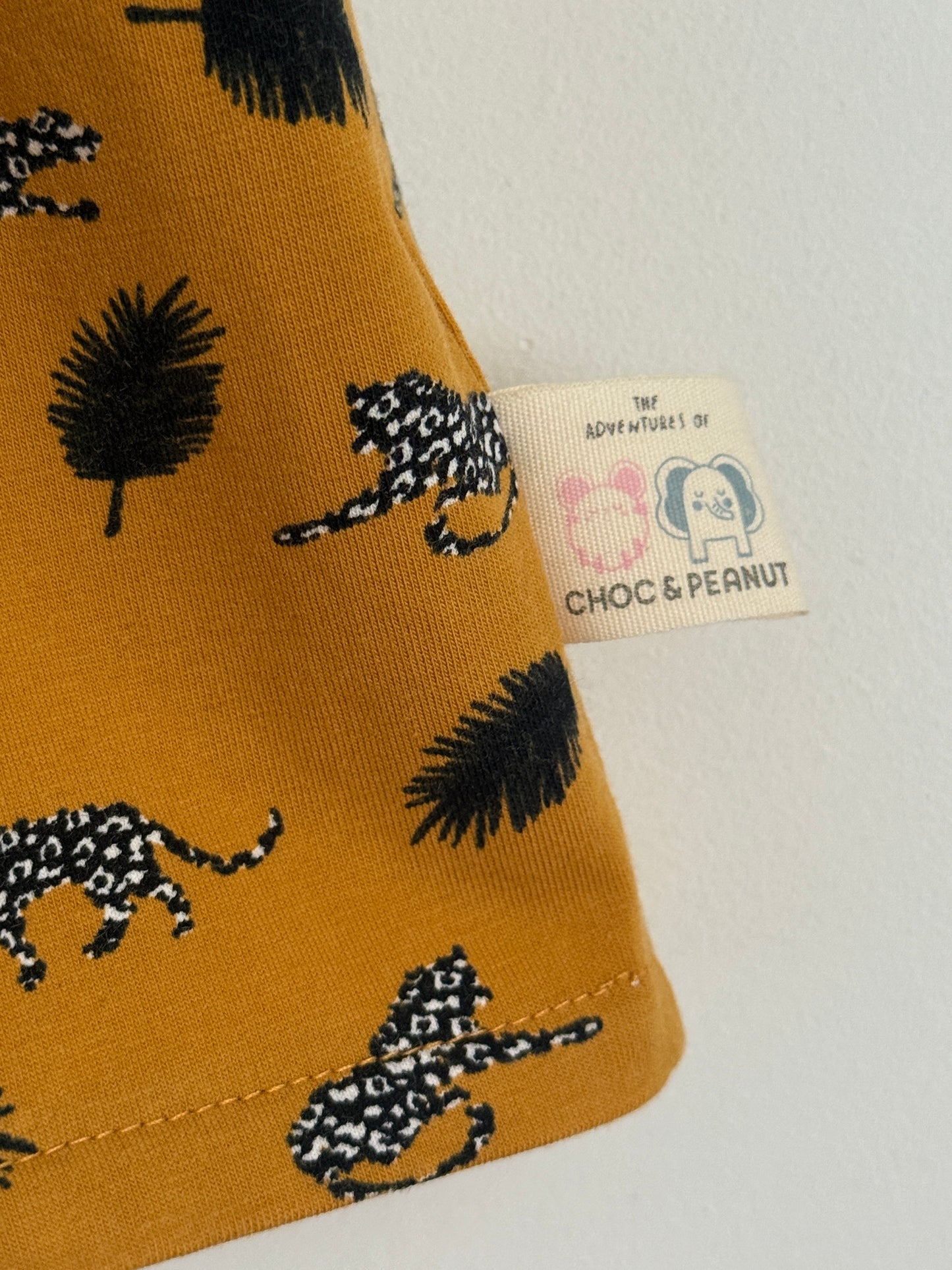 Organic Cheetah & Feather Jersey Dress