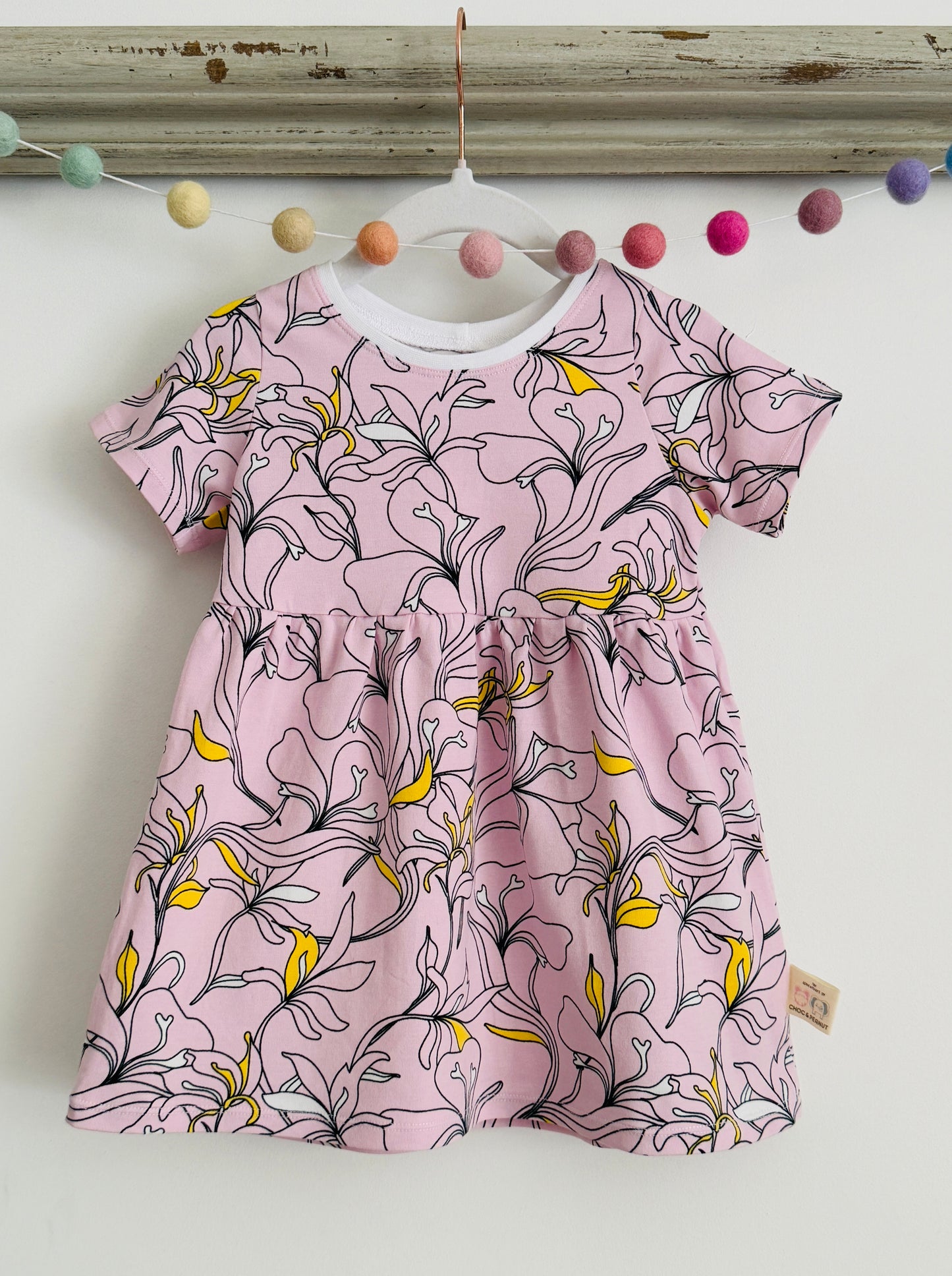 Lilac Lillies Organic Jersey Dress