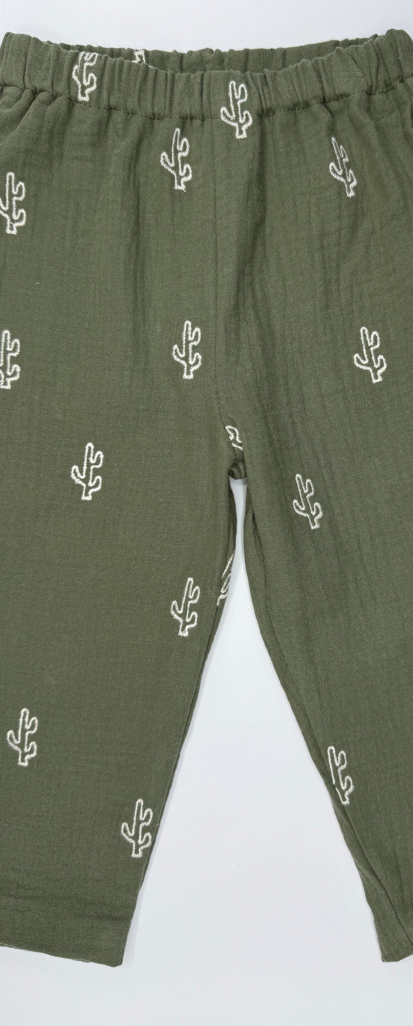 100% Cotton Muslin Kids Cactus Trousers