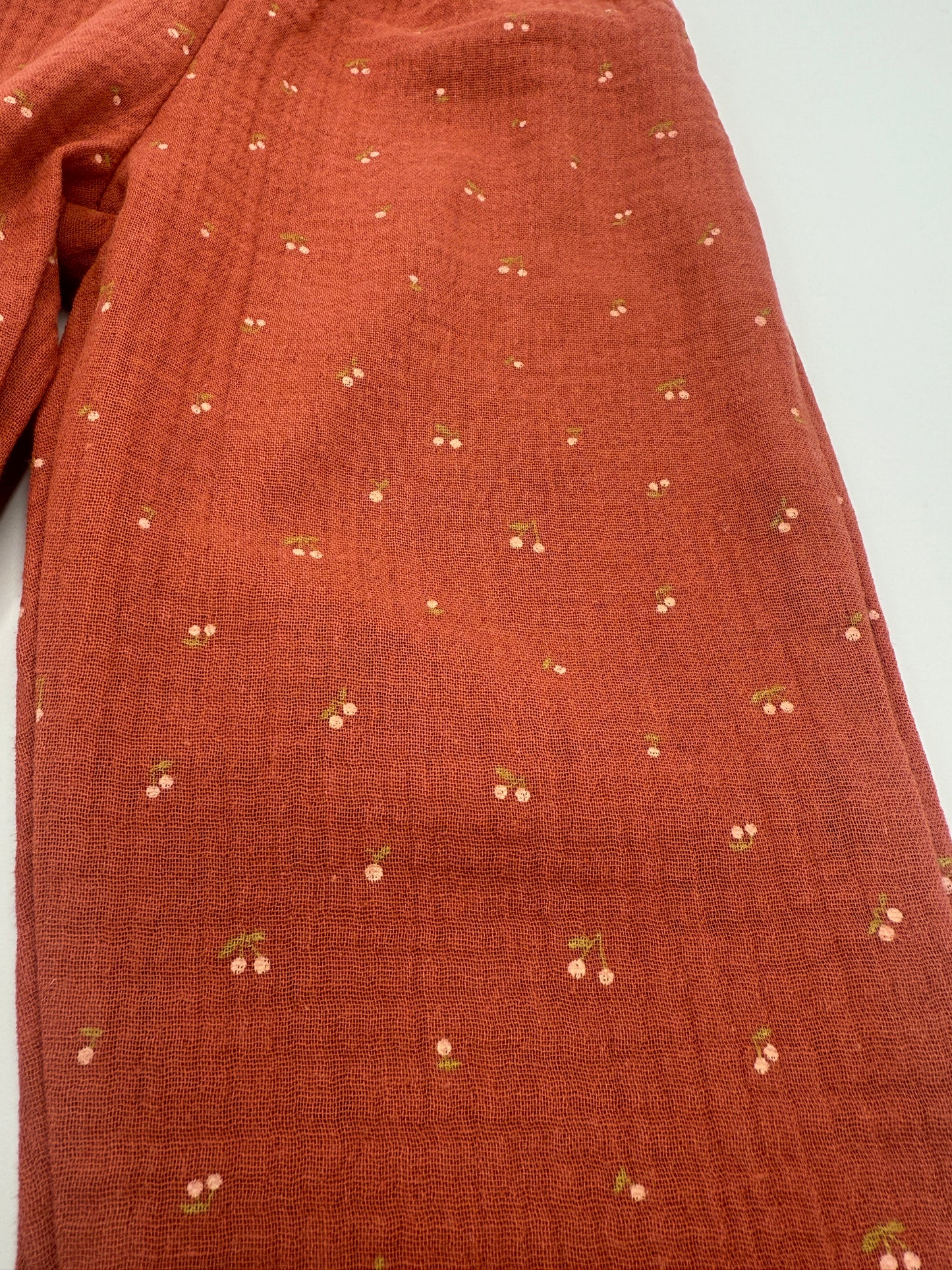 100% Cotton Muslin Kids Cherry Trousers