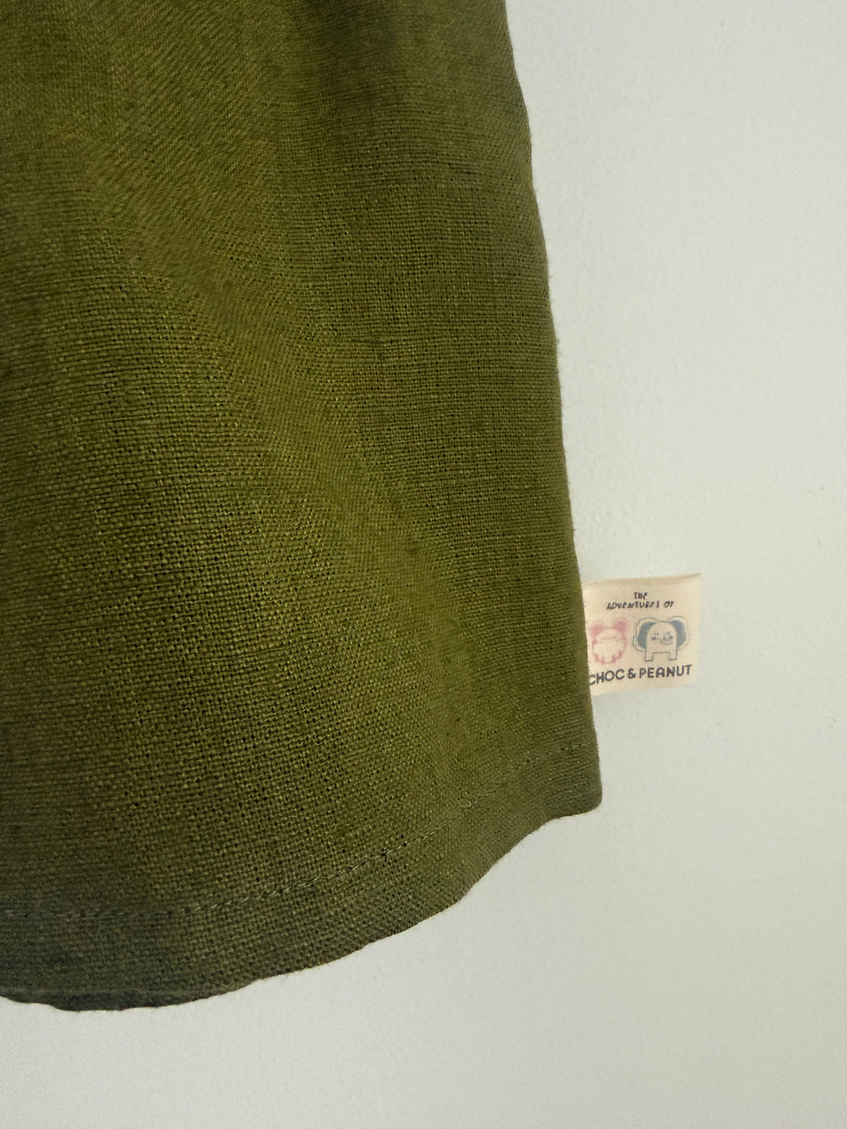 Olive 100% Baltic Linen Children's Skirt