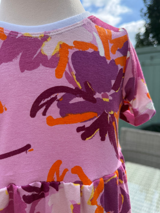 Abstract Colour Splash certified Jersey Kids Dress