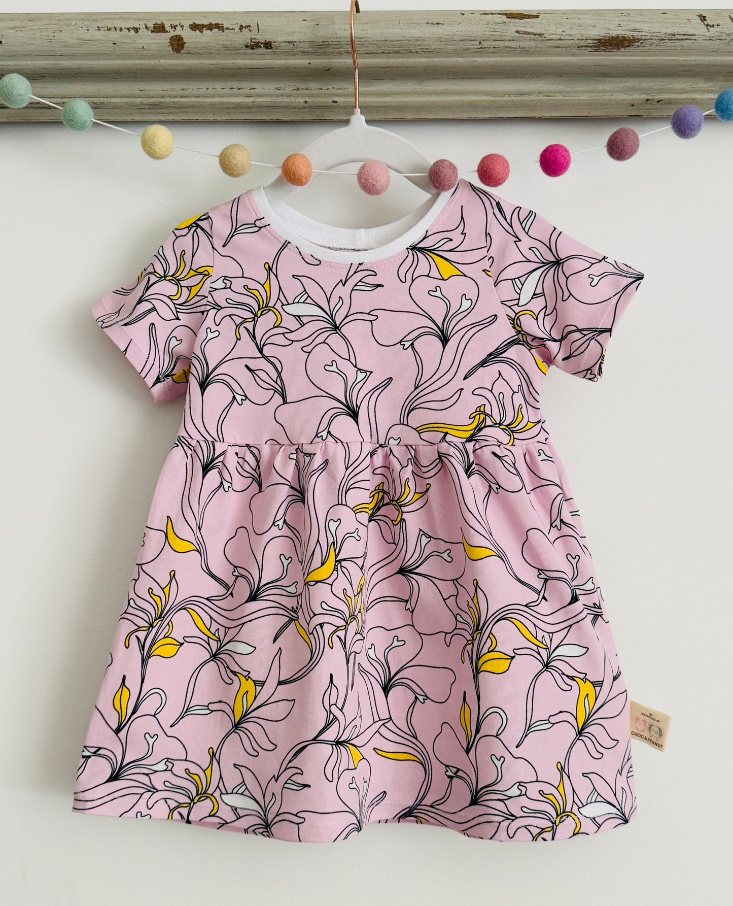 Lilac Lillies Organic Jersey Dress