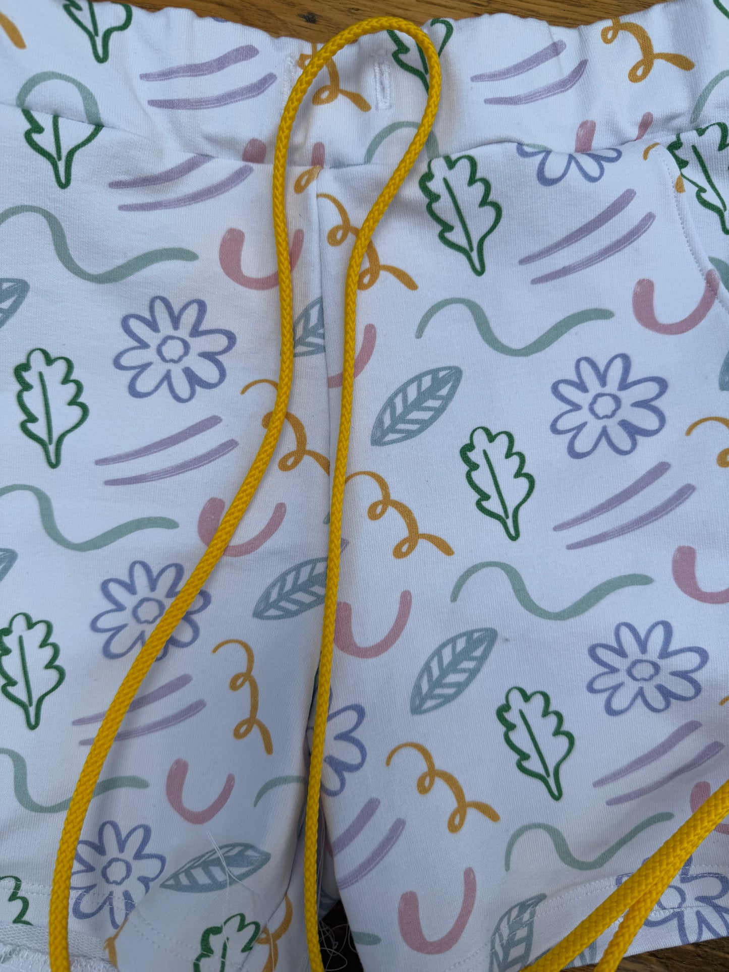 C&P Floral Squiggle Organic Jersey Shorts