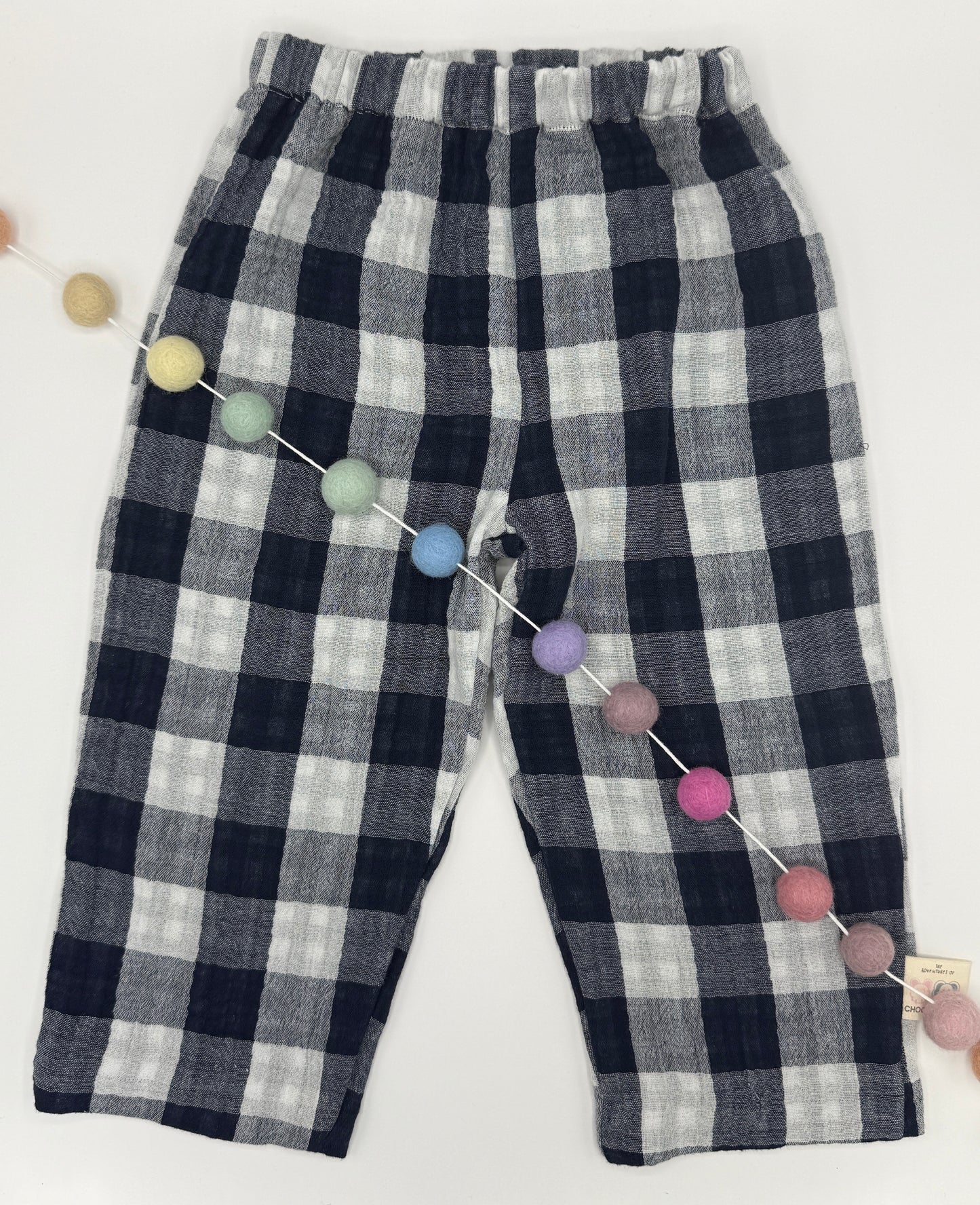 Sustainable Unisex Kids Navy Muslin trousers