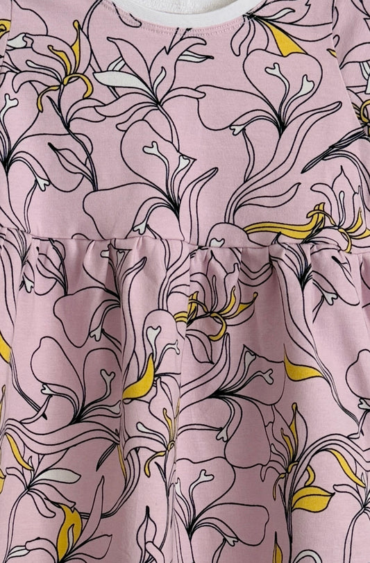 Lilac Lillies Organic Jersey Dress