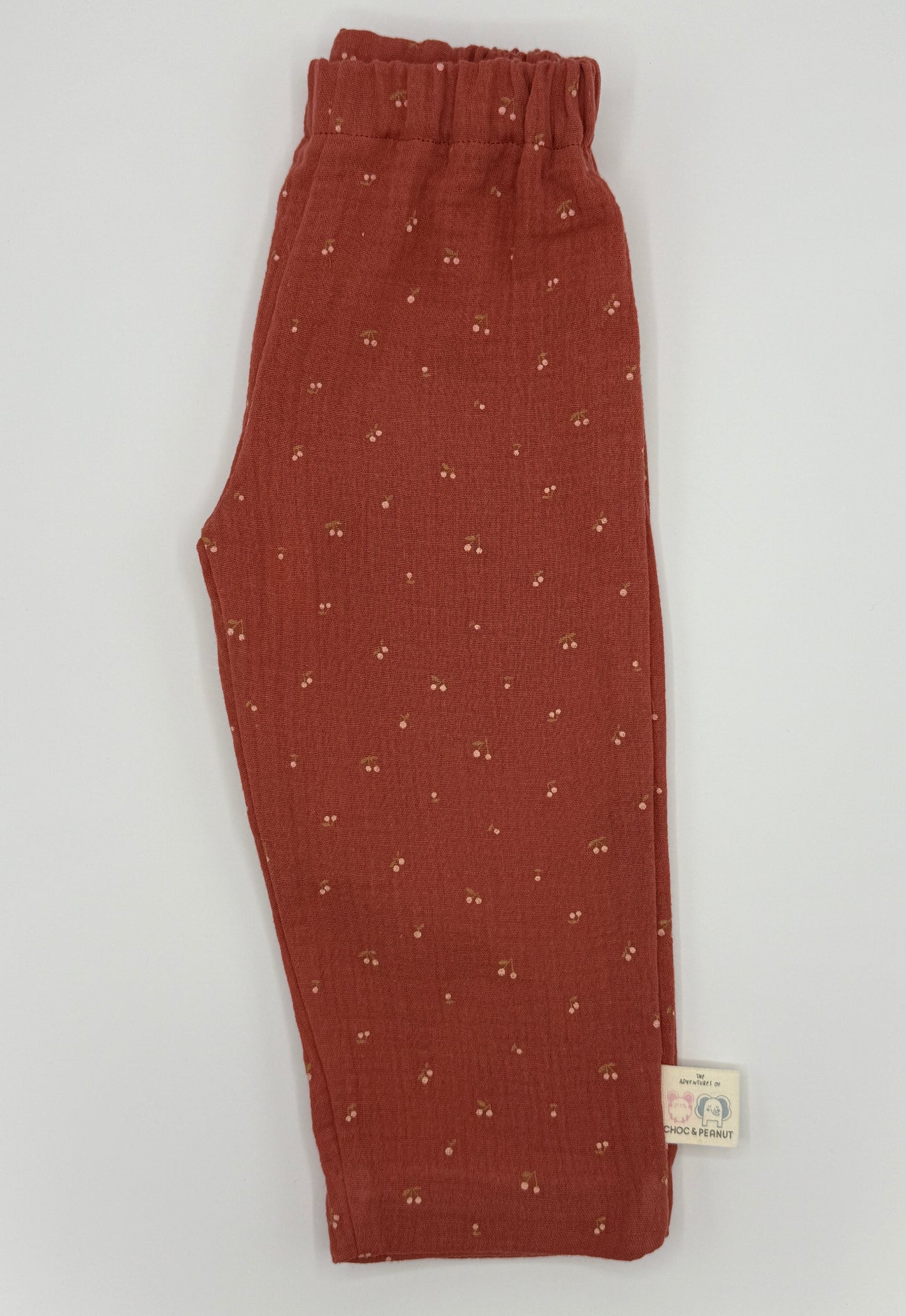 100% Cotton Muslin Kids Cherry Trousers