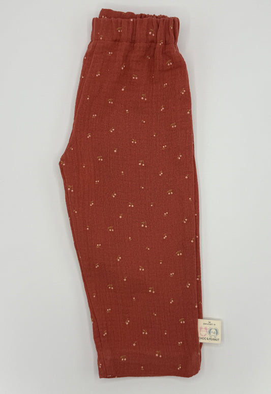 Sustainable Unisex Kids Cherry Muslin trousers