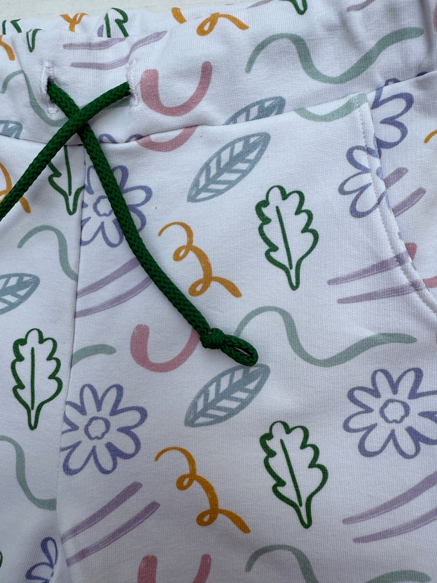 C&P Floral Squiggle Organic Jersey Shorts