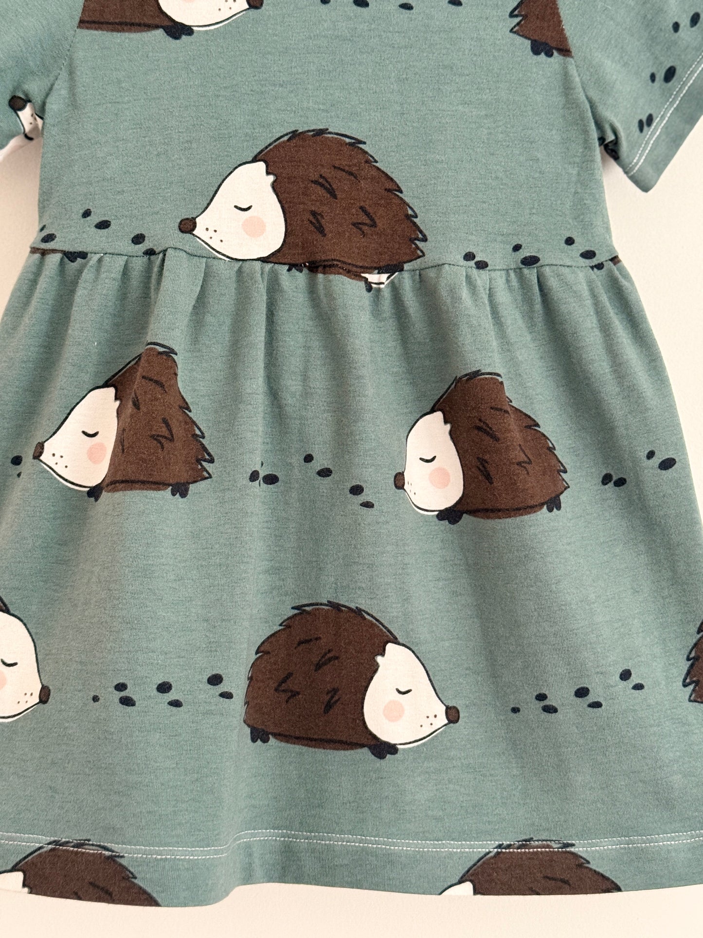 Organic Hedgehog print Jersey Dress