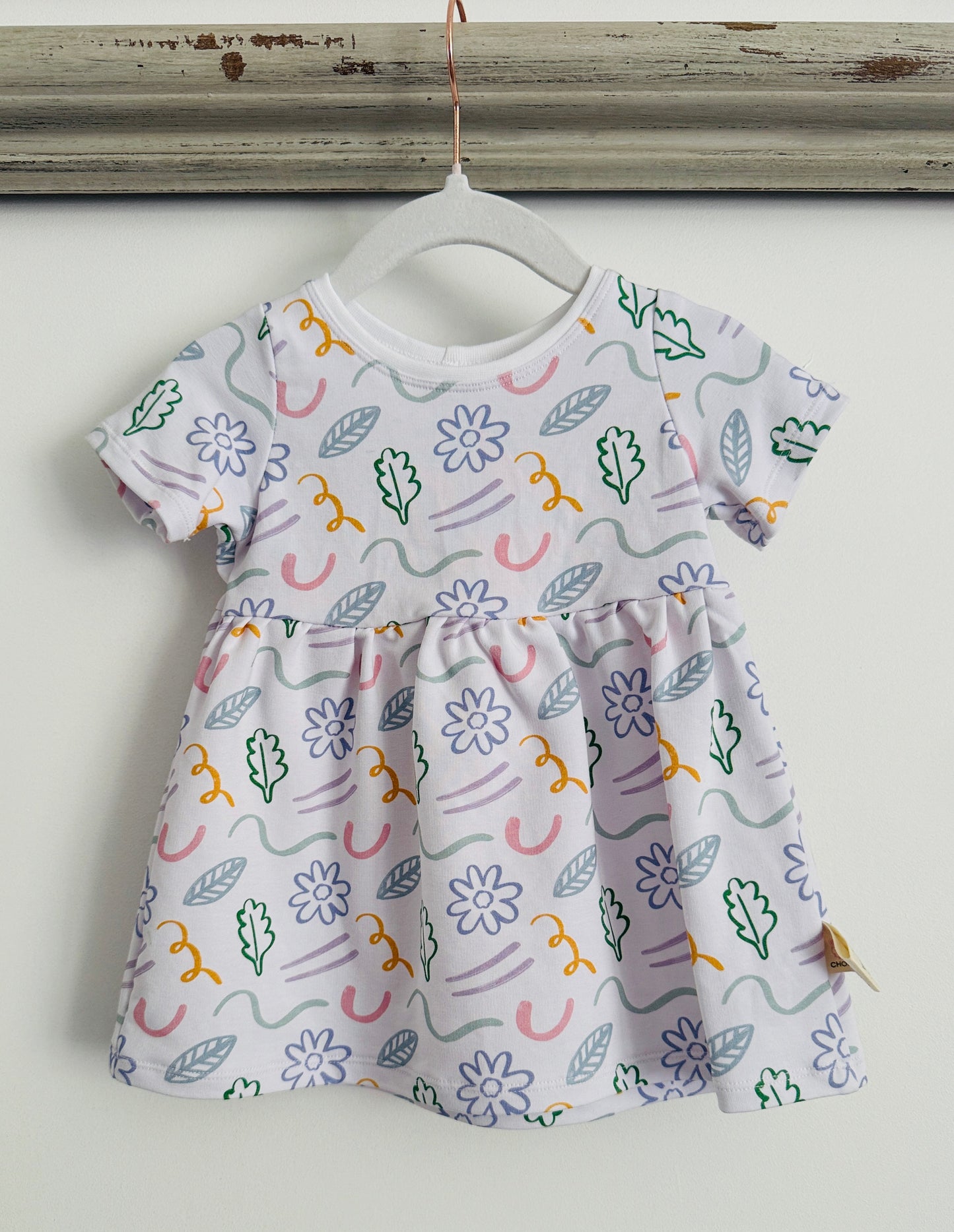 Exclusive Floral print childrens stretchy dress