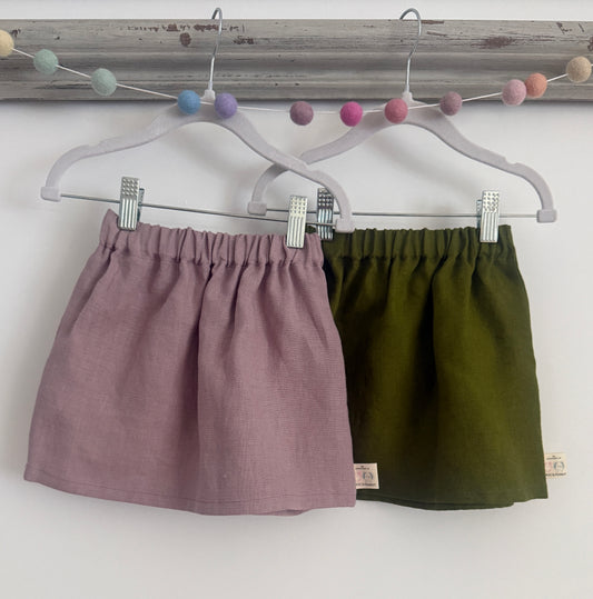 Lavender 100% Baltic Linen Children's Skirt