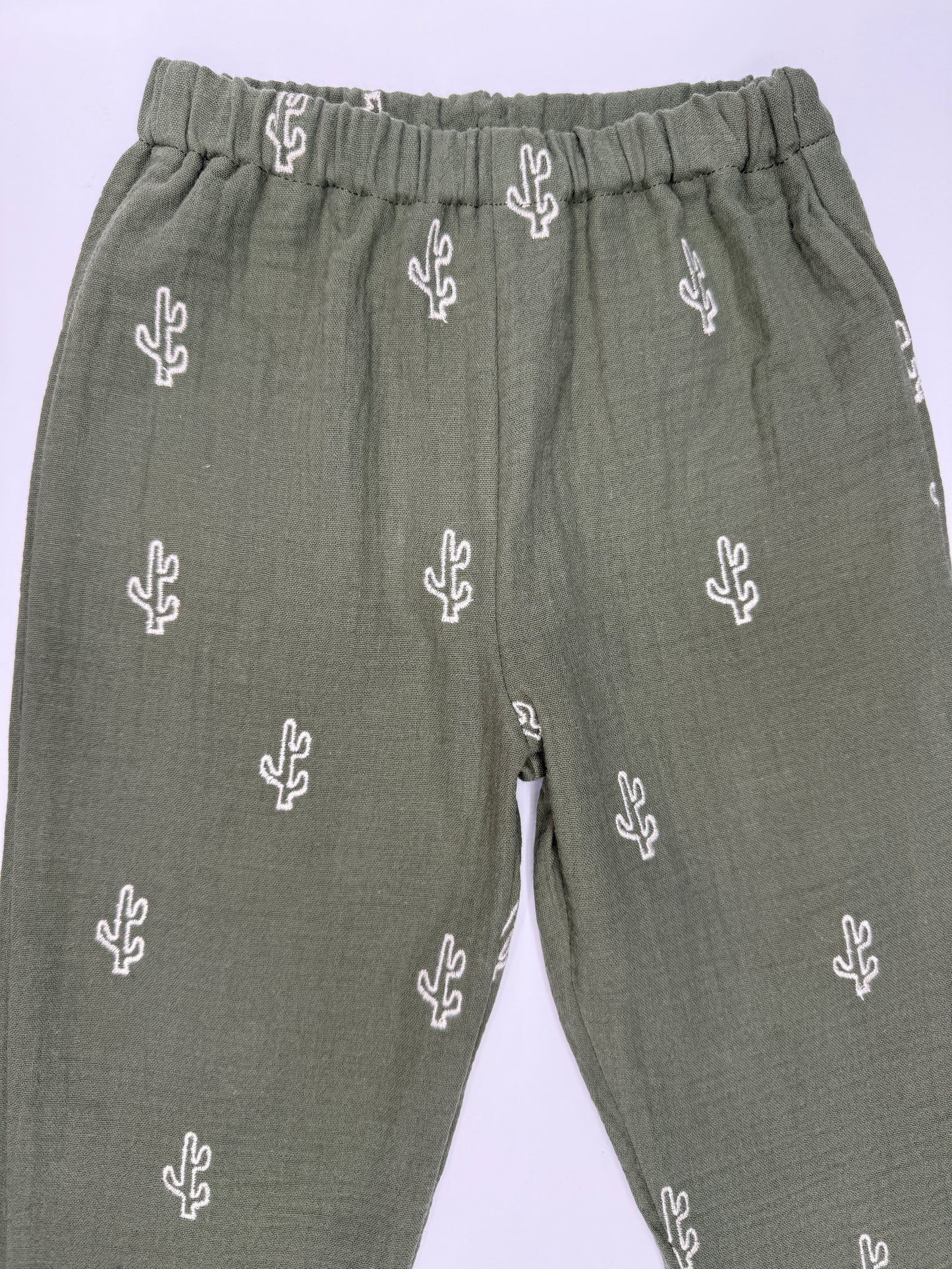 100% Cotton Muslin Kids Cactus Trousers