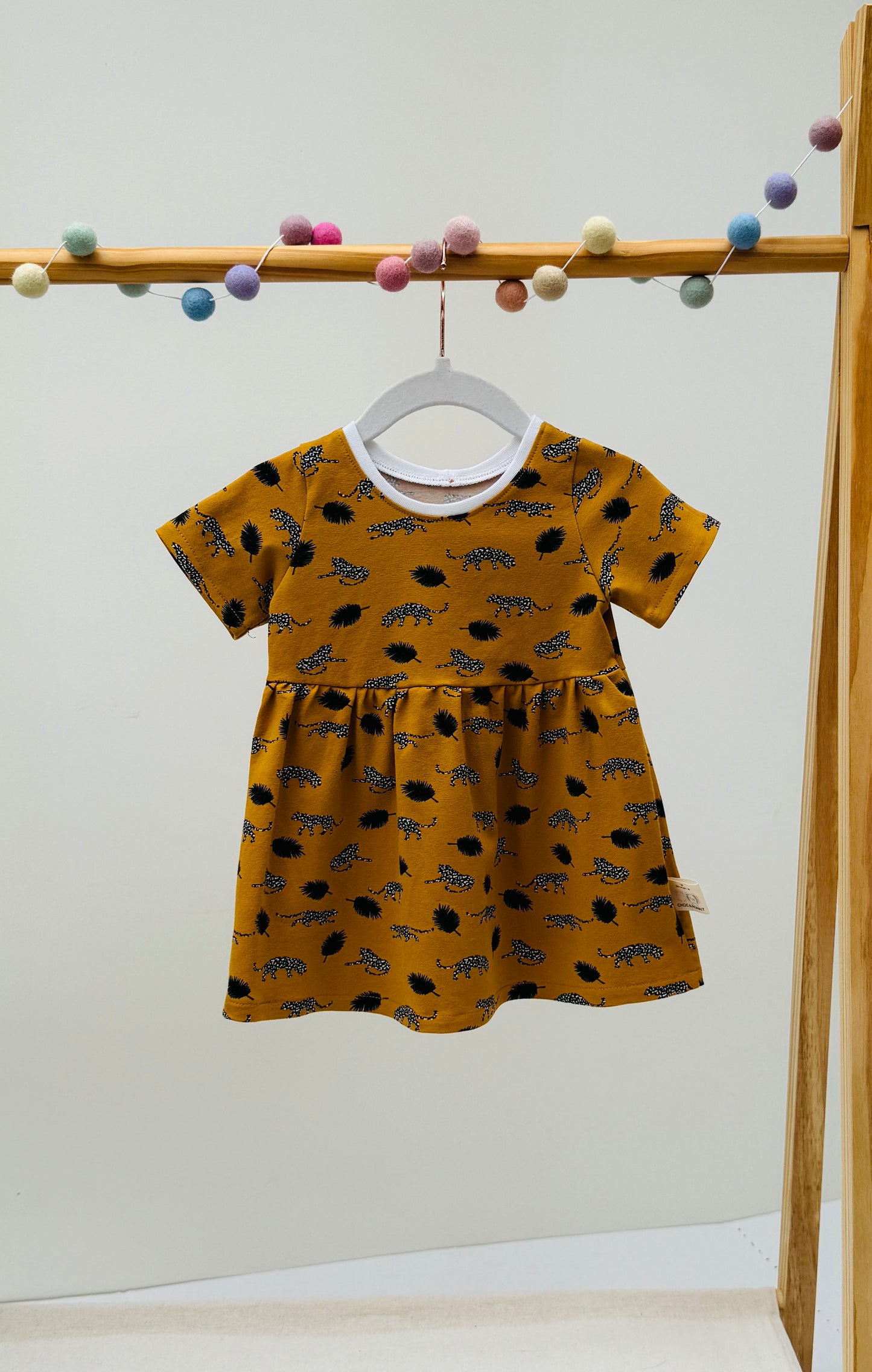 Cheetah & Feather Jersey Dress