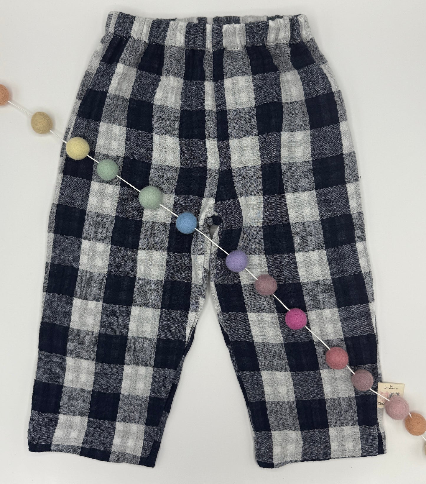 Sustainable Unisex Kids Navy Muslin trousers