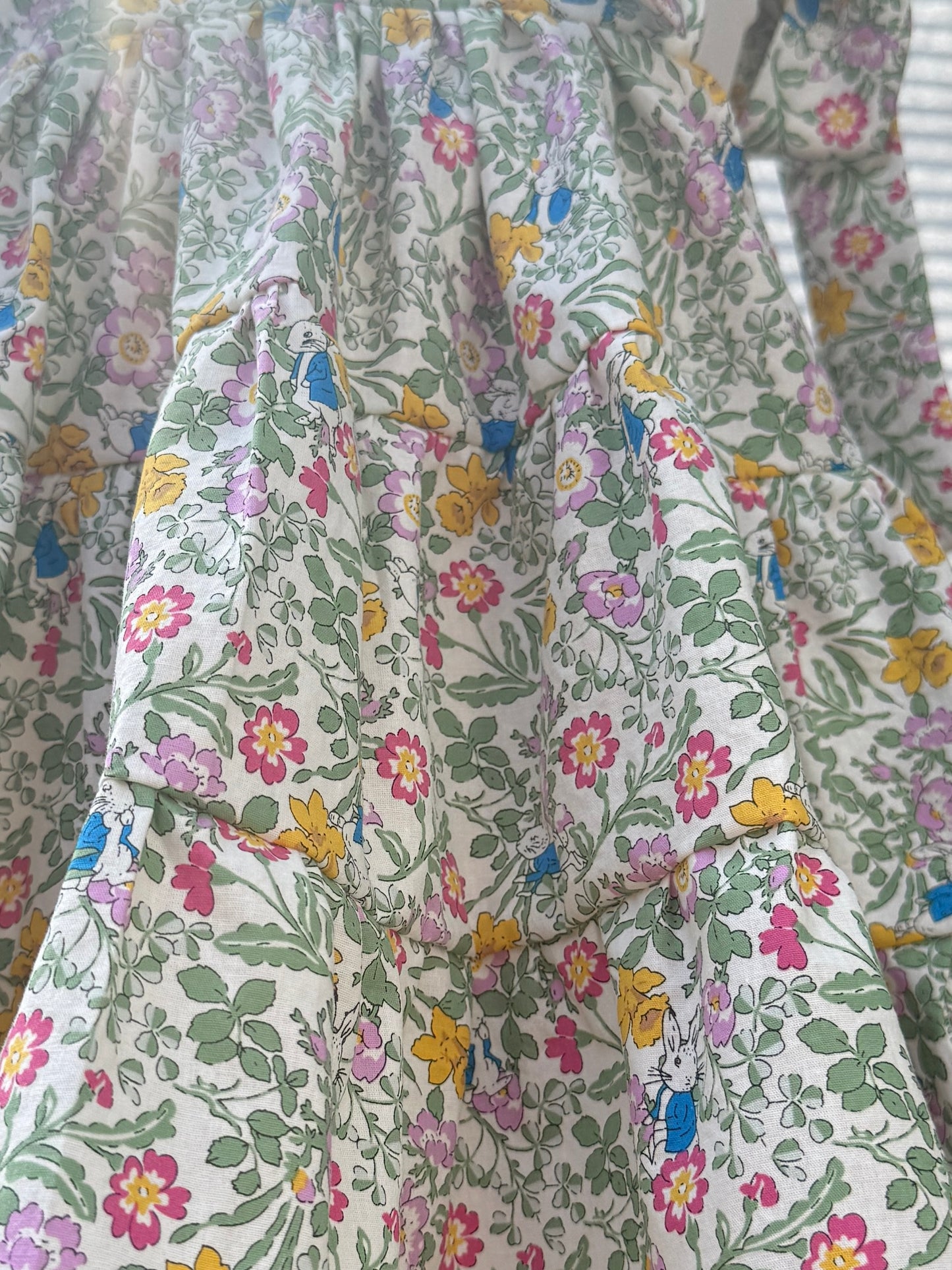 100% Cotton Bunny Garden Girls Strappy Dress