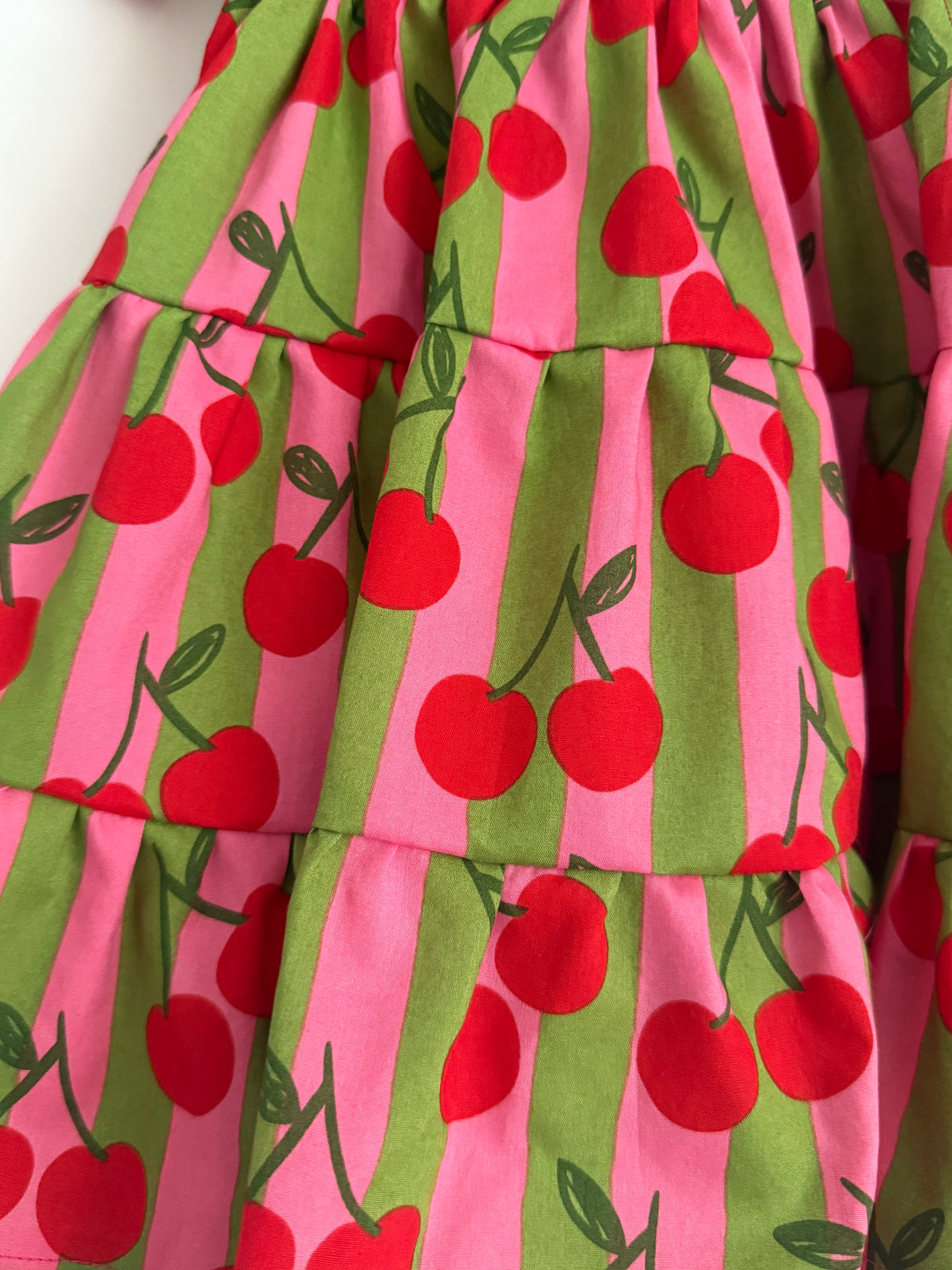 100% Cotton Cherry Girls strappy Dress