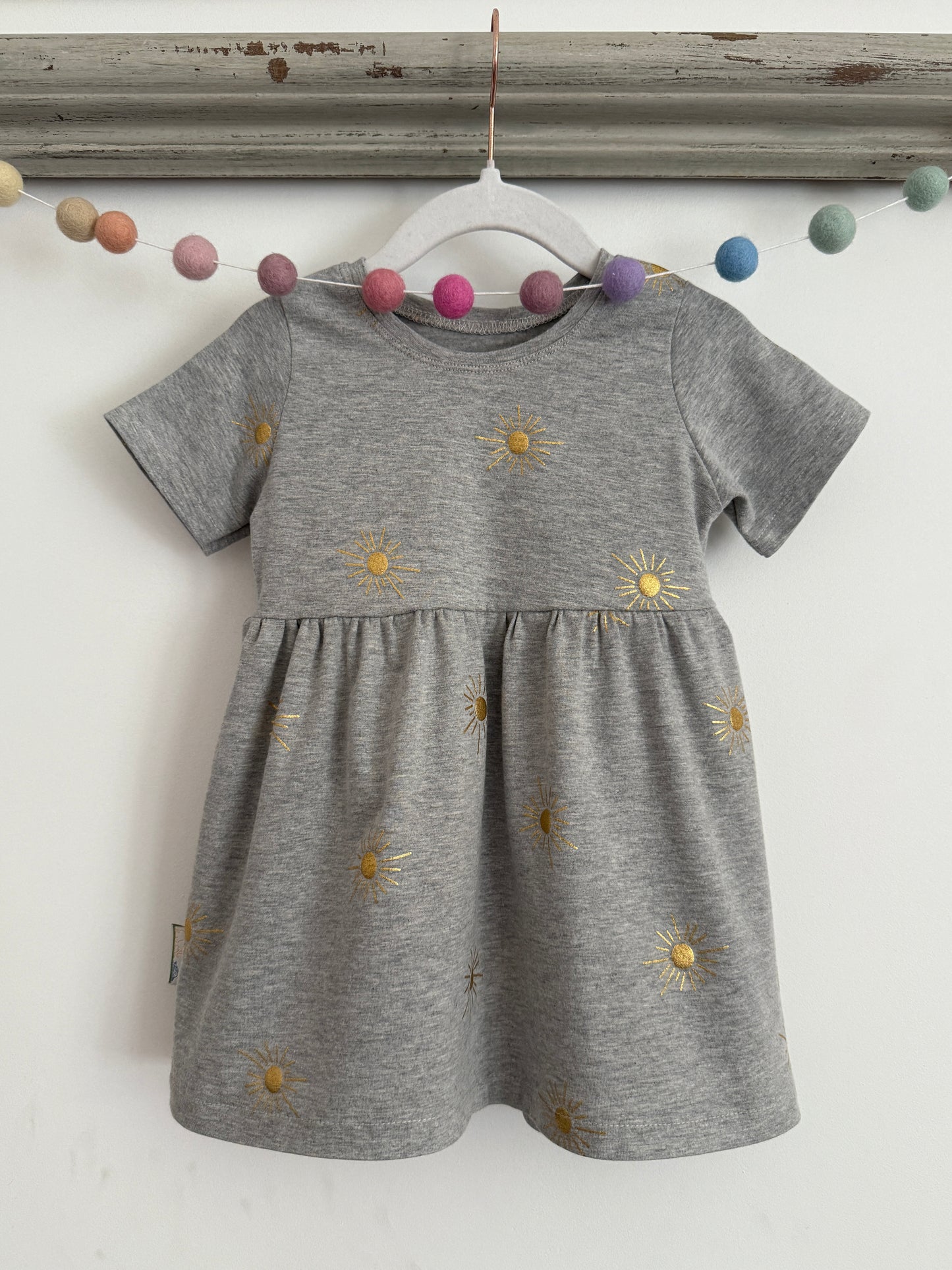 Gold Sunbeams Children's Jersey Dress
