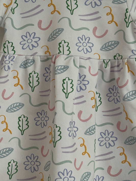 Exclusive Floral print childrens stretchy dress