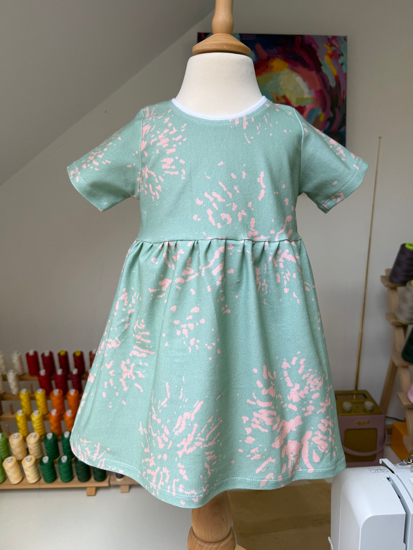 Paint Splat Organic Jersey Kids Dress