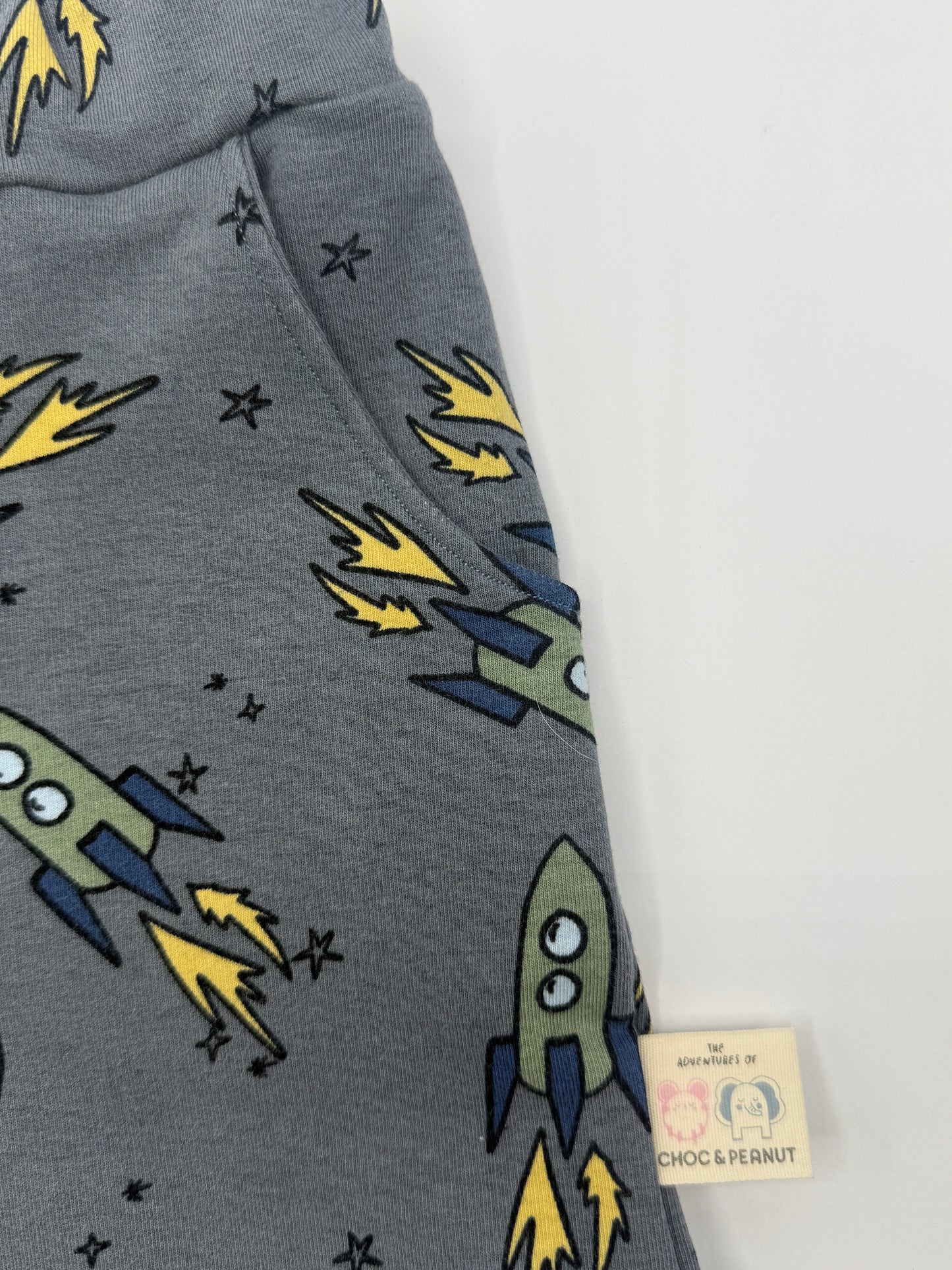 Rockets in Space Organic Unisex Children's Shorts