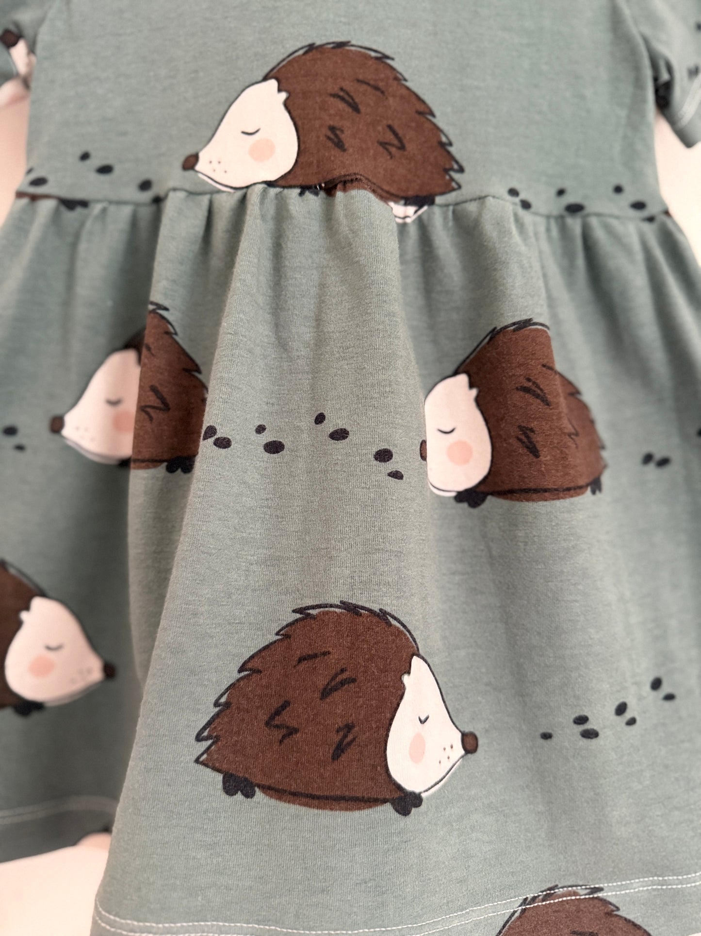 Organic Hedgehog print Jersey Dress