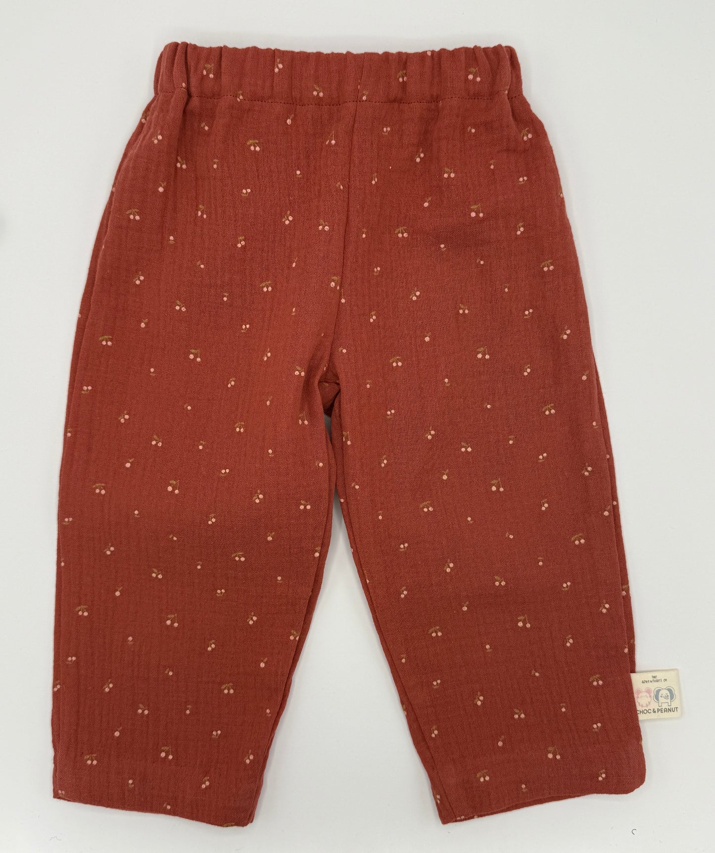 100% Cotton Muslin Kids Cherry Trousers