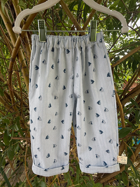 100% Cotton Kids Sail away Trousers