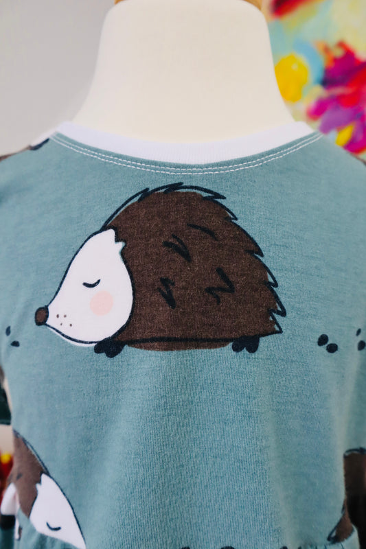 Organic Hedgehog print Jersey Dress