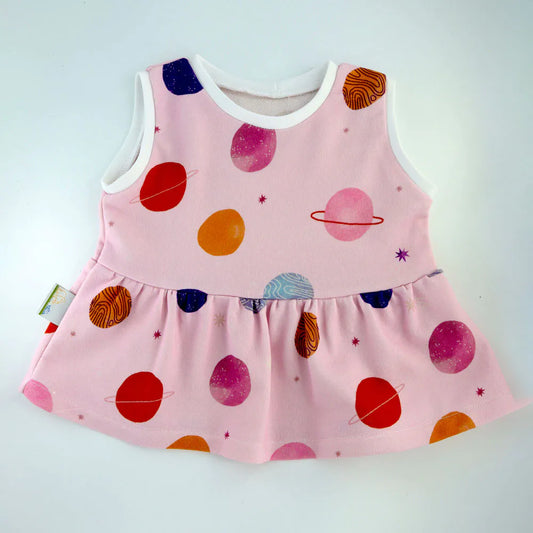 Solar Planet Pink Peplum Top