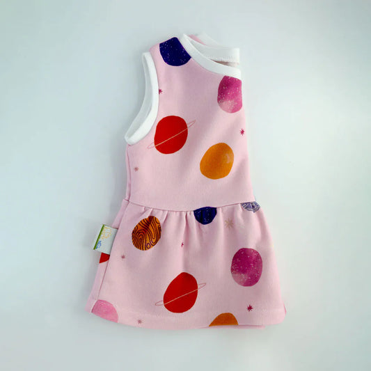 Organic Solar Planet Pink Children's Peplum Top